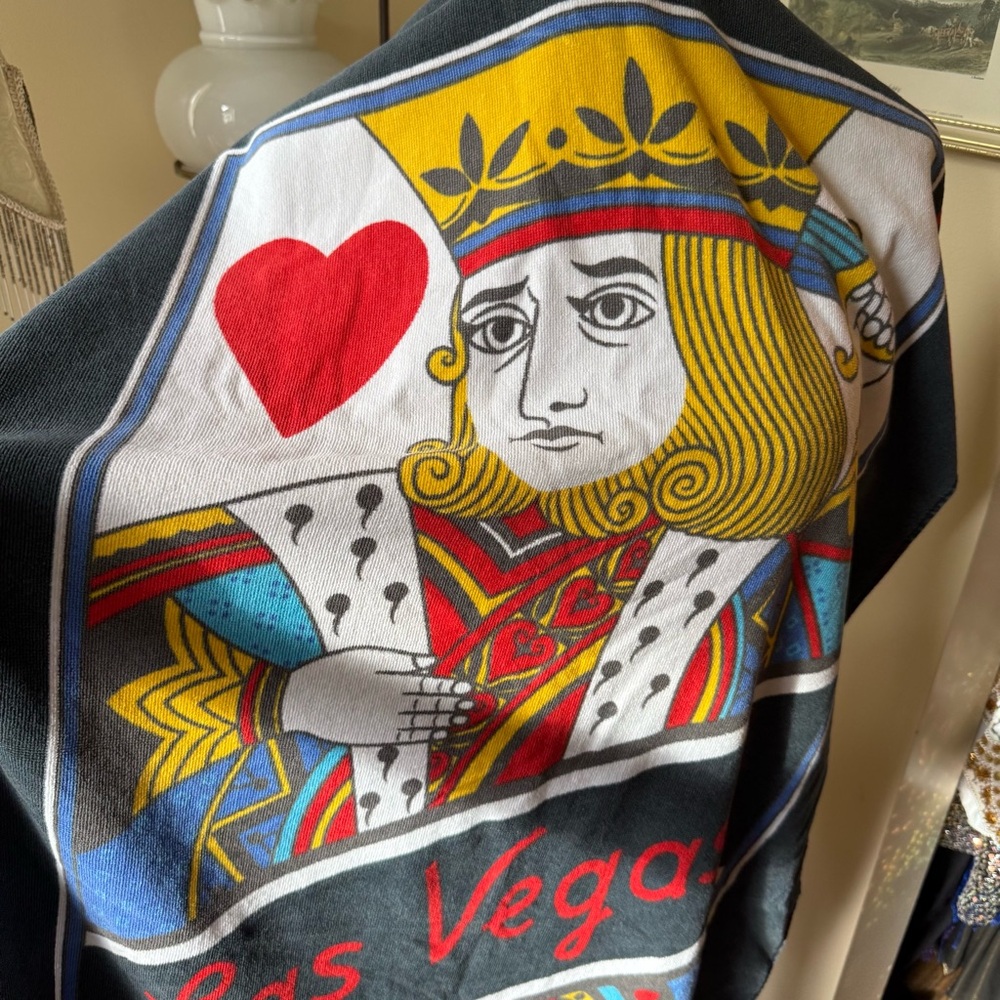 Vtg Las Vegas‎ King of Hearts Towel - Picture 2 of 4